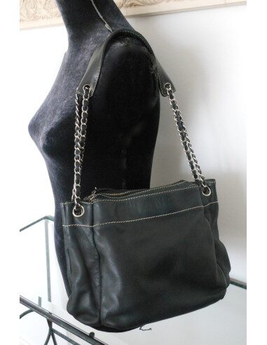 SAC CHANEL PETIT SHOPPING CUIR NOIR