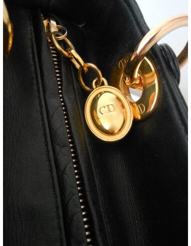 SAC LADY DIOR CUIR NOIR