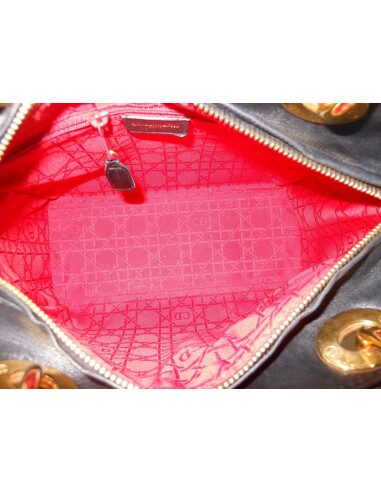 SAC LADY DIOR CUIR NOIR