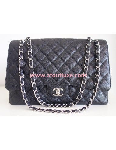 Sac Chanel Classique jumbo caviar noir