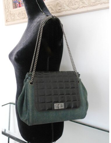 SAC CHANEL 2.55 CUIR ET JEAN
