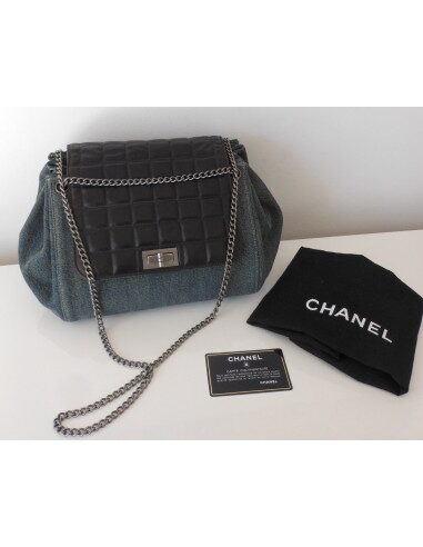 SAC CHANEL 2.55 CUIR ET JEAN