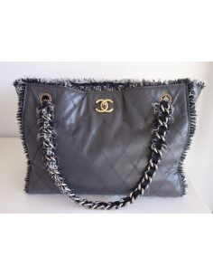 Sac Chanel shopping gris
