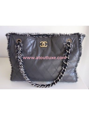 Sac Chanel shopping gris