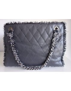 Sac Chanel shopping gris 2