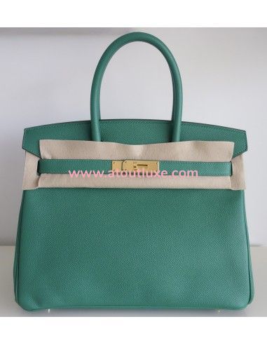 Sac Hermes Birkin 30 vert vertigo