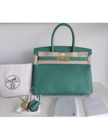 Sac Hermes Birkin 30 vert vertigo