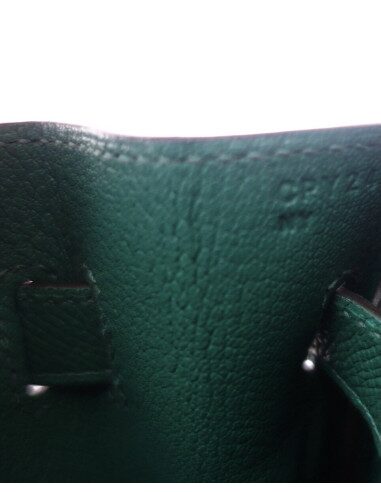 Sac Hermes Birkin 30 vert vertigo