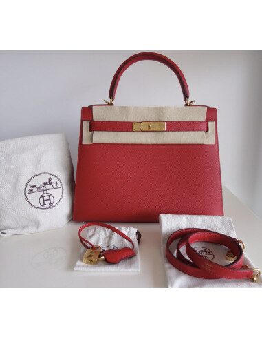Sac Hermes Kelly 28 rouge casaque