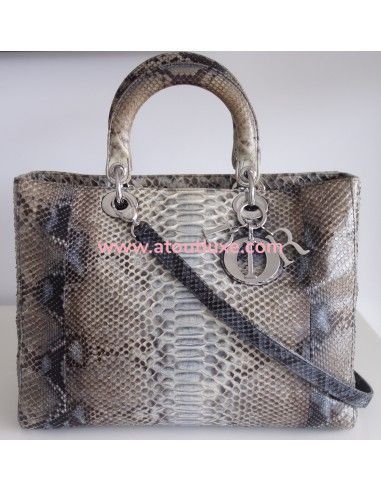 Sac Lady Dior python grand modèle