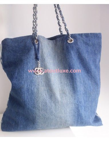 Sac Chanel shopping denim