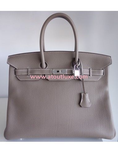 Sac Hermes Birkin 35 étoupe