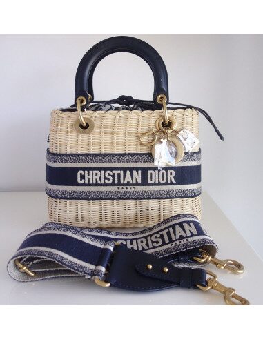 Sac Lady Dior rotin médium
