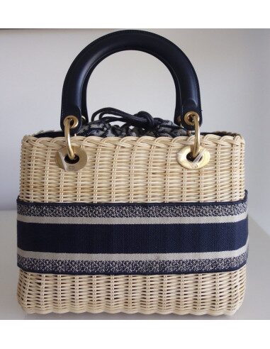 Sac Lady Dior rotin médium