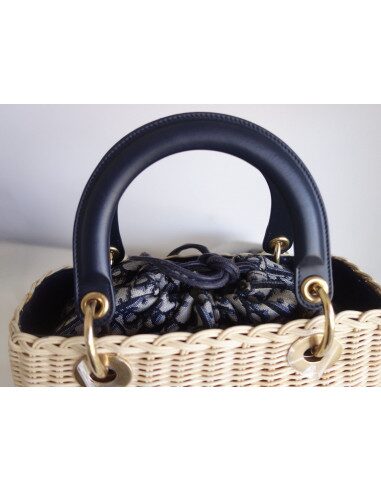 Sac Lady Dior rotin médium