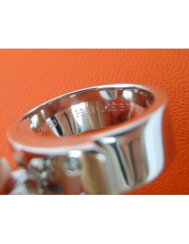 BAGUE NEW KELLY HERMES DIAMANTS ET OR BLANC 