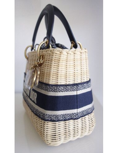 Sac Lady Dior rotin médium