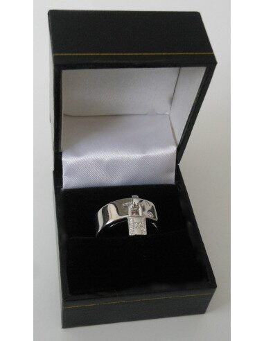 BAGUE NEW KELLY HERMES DIAMANTS ET OR BLANC 