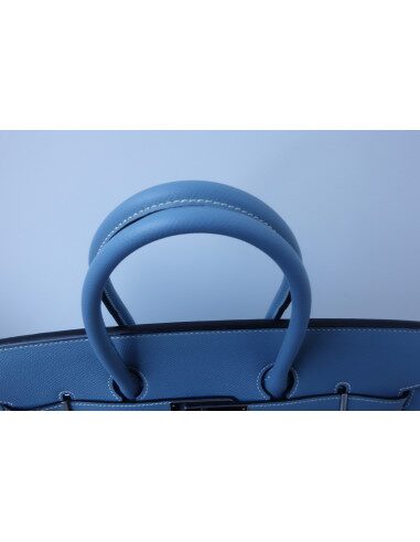 Sac Hermes Birkin 35 bleu Jean