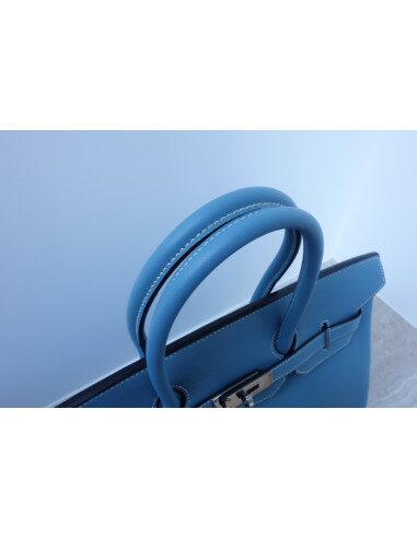 Sac Hermes Birkin 35 bleu Jean