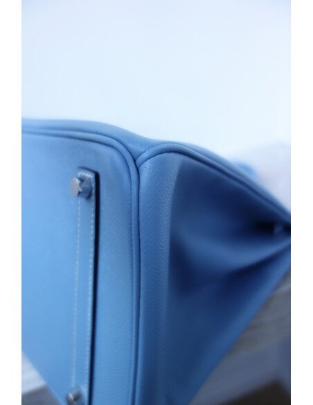 Sac Hermes Birkin 35 bleu Jean