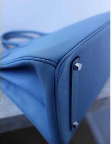 Sac Hermes Birkin 35 bleu Jean
