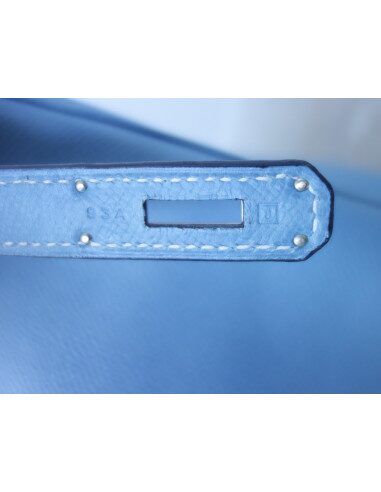 Sac Hermes Birkin 35 bleu Jean