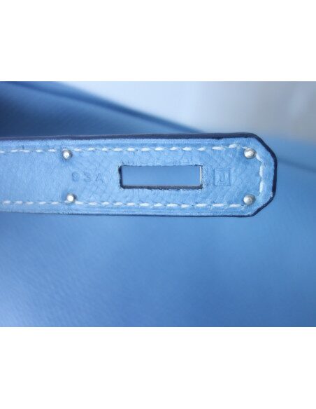Sac Hermes Birkin 35 bleu Jean