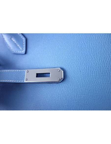 Sac Hermes Birkin 35 bleu Jean