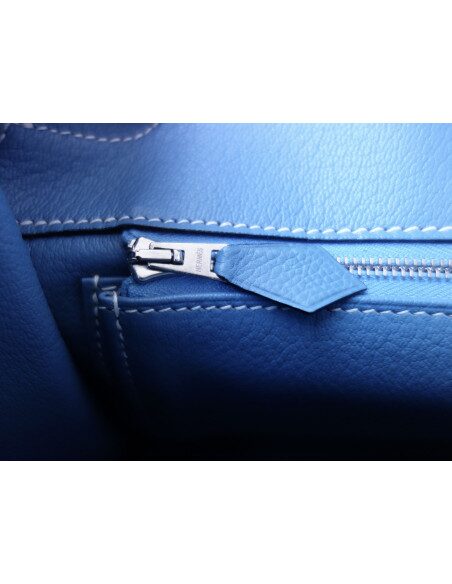 Sac Hermes Birkin 35 bleu Jean