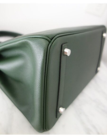Sac Hermes Birkin 30 vert anglais