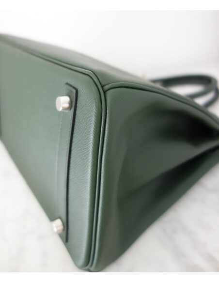 Sac Hermes Birkin 30 vert anglais