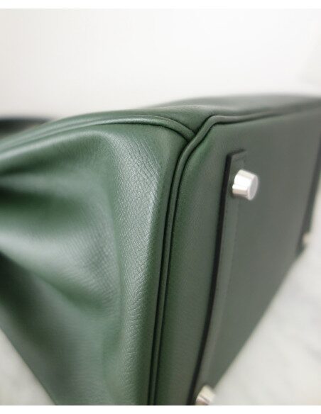 Sac Hermes Birkin 30 vert anglais