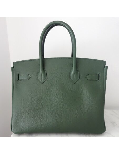 Sac Hermes Birkin 30 vert anglais