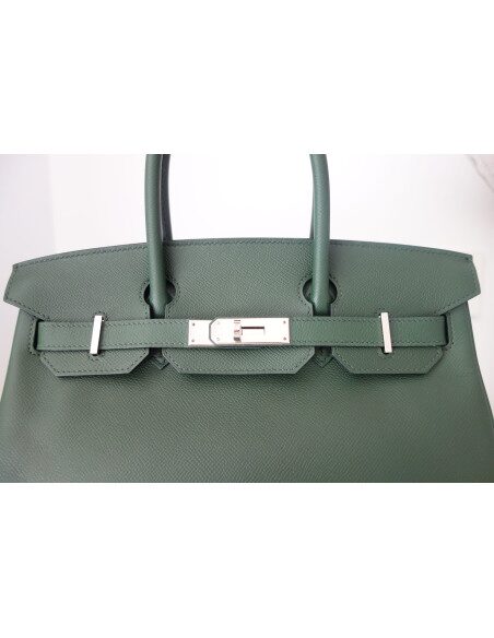 Sac Hermes Birkin 30 vert anglais