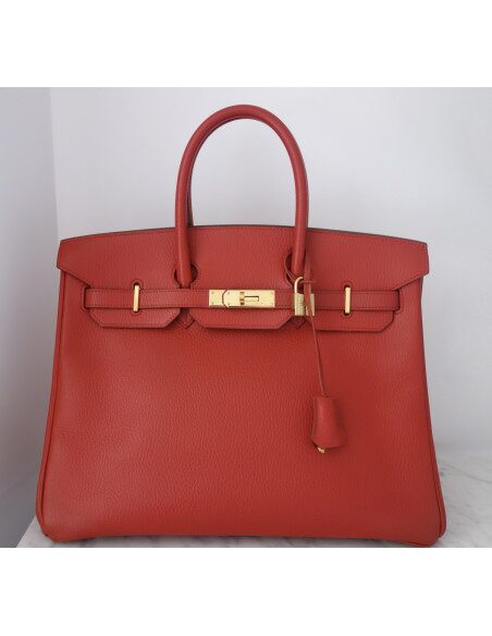Sac Hermes Birkin 35 rouge