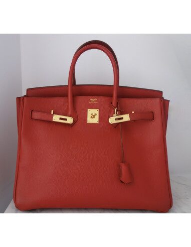 Sac Hermes Birkin 35 rouge