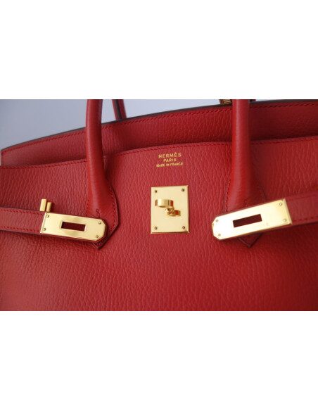 Sac Hermes Birkin 35 rouge
