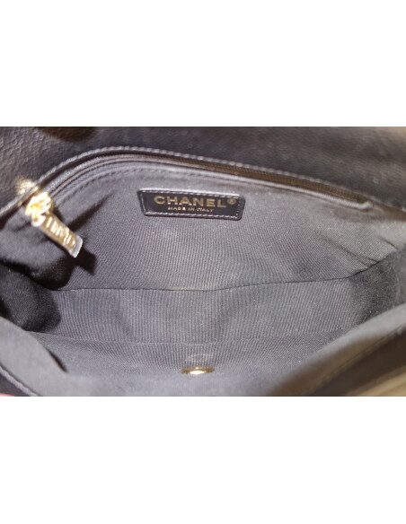 Sac Chanel à rabat caviar noir