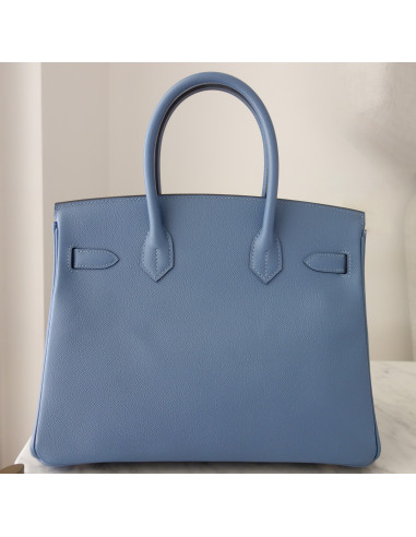 Sac Hermes Birkin 30 bleu agate