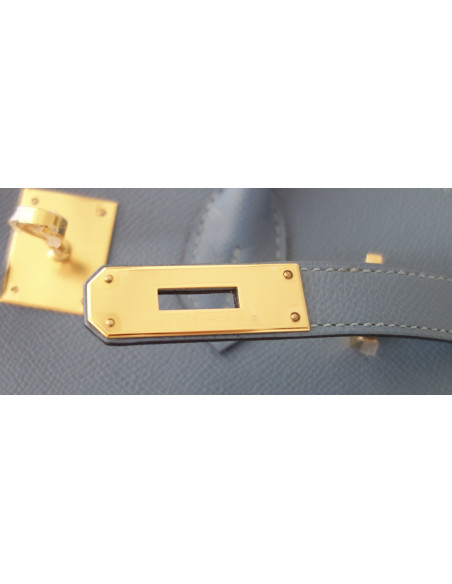 Sac Hermes Birkin 30 bleu agate
