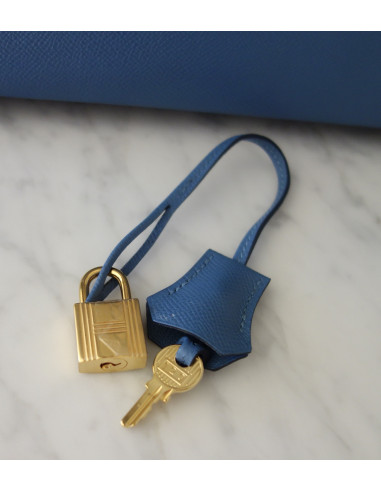 Sac Hermes Birkin 30 bleu agate