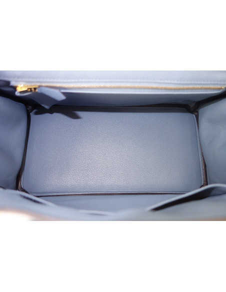Sac Hermes Birkin 30 bleu agate