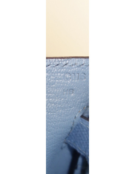 Sac Hermes Birkin 30 bleu agate