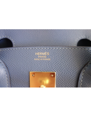 Sac Hermes Birkin 30 bleu agate