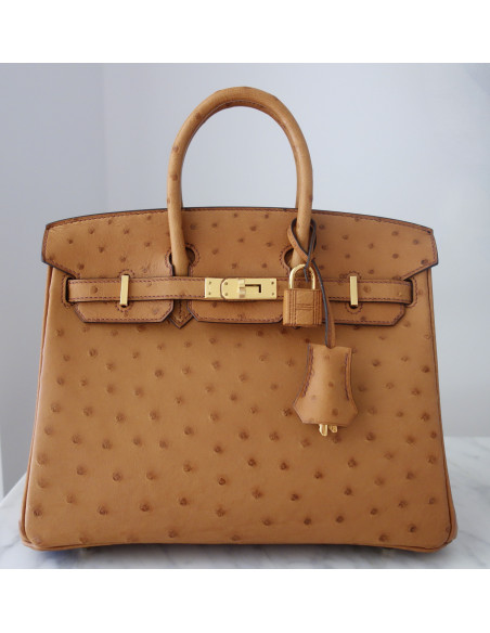 Sac Hermes Birkin 25 autruche