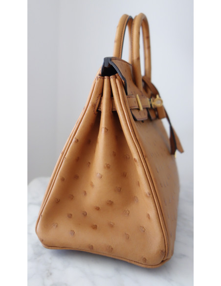 Sac Hermes Birkin 25 autruche