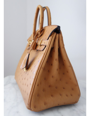 Sac Hermes Birkin 25 autruche