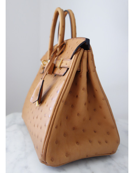 Sac Hermes Birkin 25 autruche