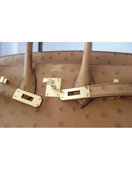 Sac Hermes Birkin 25 autruche